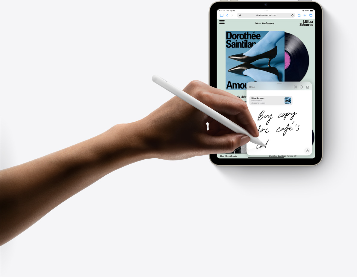 Menggunakan Apple Pencil di Catatan Cepat