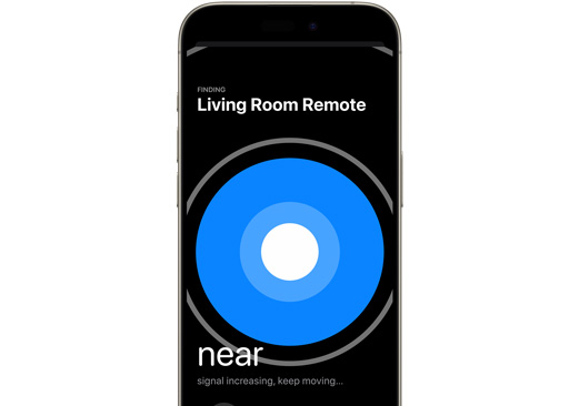 iPhone being used to find Siri Remote