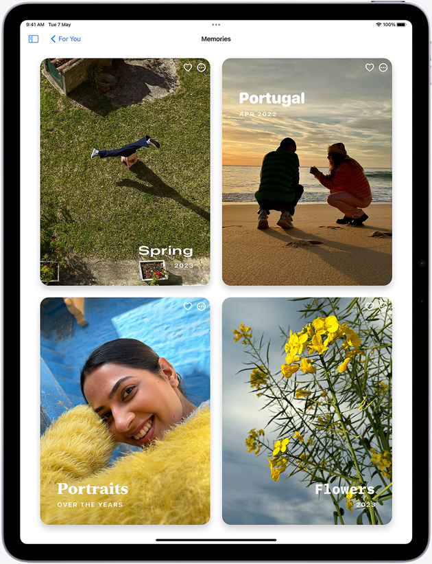 Photos app on iPad Air