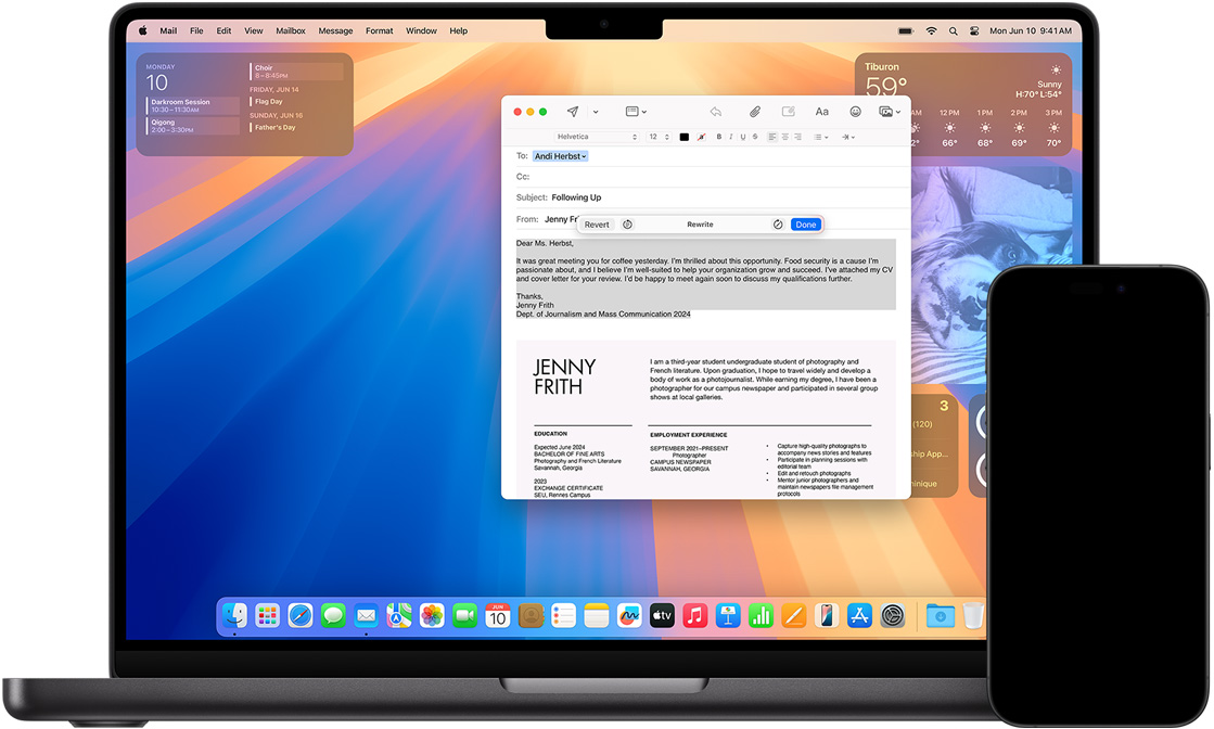 iPhone 和 Mac 展示書寫工具