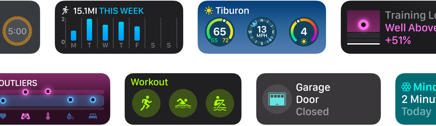 ตัวเลือกวิดเจ็ตแอปใหม่ๆ ที่ได้รับการคัดสรรสำหรับ watchOS