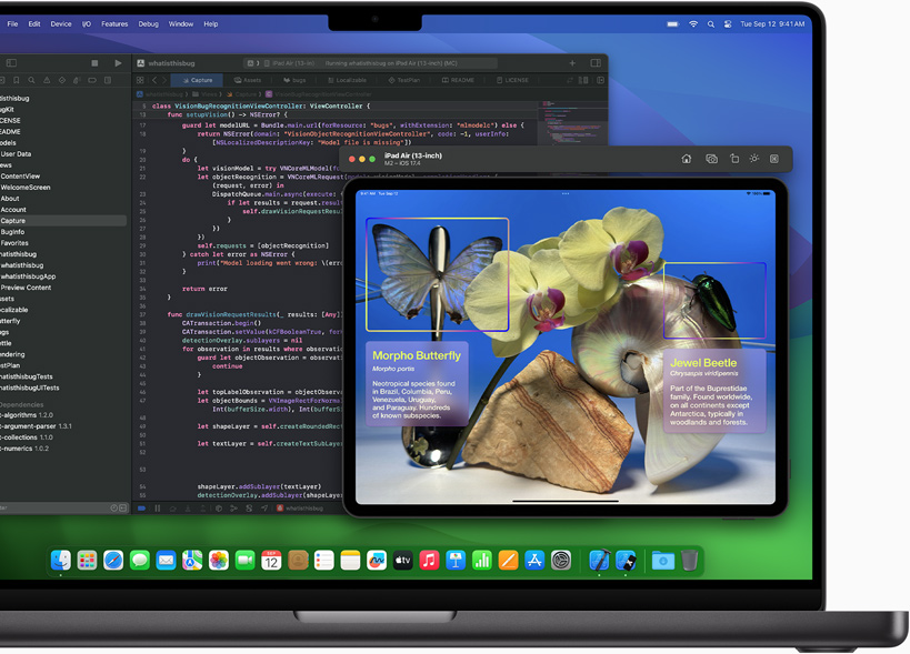 Xcode ve Core ML bir MacBook Pro’da gösteriliyor