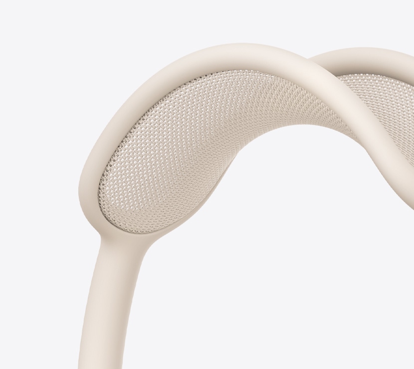 Close‑up van de hoofdband van AirPods Max.