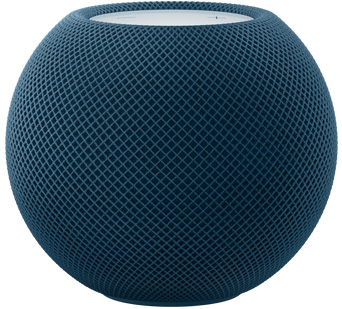 Der HomePod mini in Blau