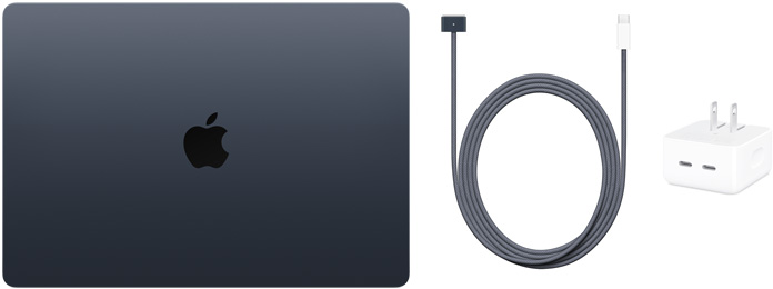 15-inch MacBook Air, USB-C to MagSafe 3 Cable and 35W Dual USB-C Port Compact Power Adapter