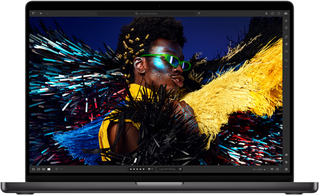 Liquid Retina XDR ekranı gösteren 16 inç MacBook Pro