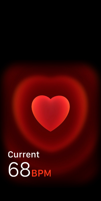 Додаток «Серцевий ритм» показує поточний пульс людини.