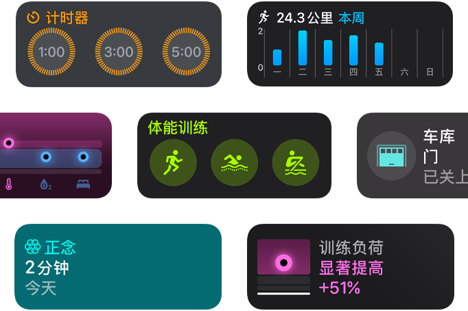 watchOS 的一系列全新 app 小组件