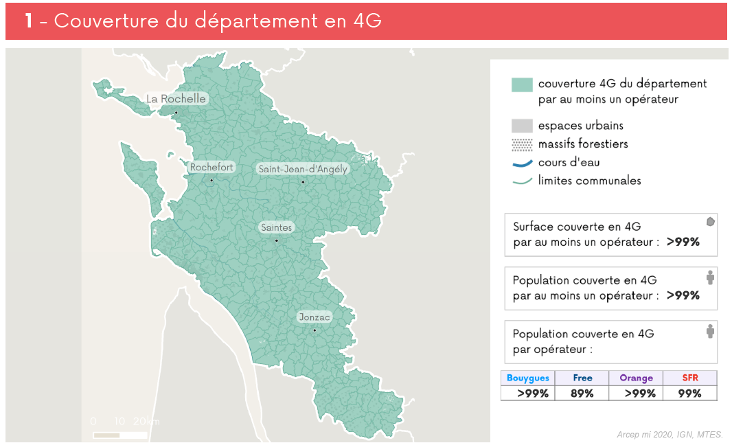 Illustration des cartes de couverture départementales