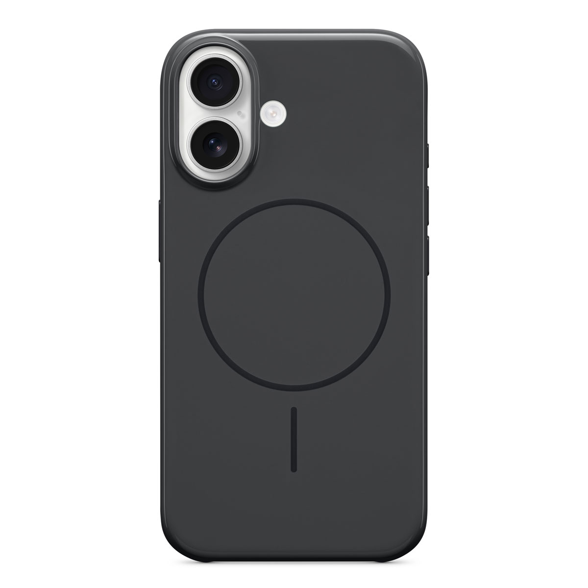 Primer plano de la funda Beats con MagSafe para iPhone 16 en Negro medianoche