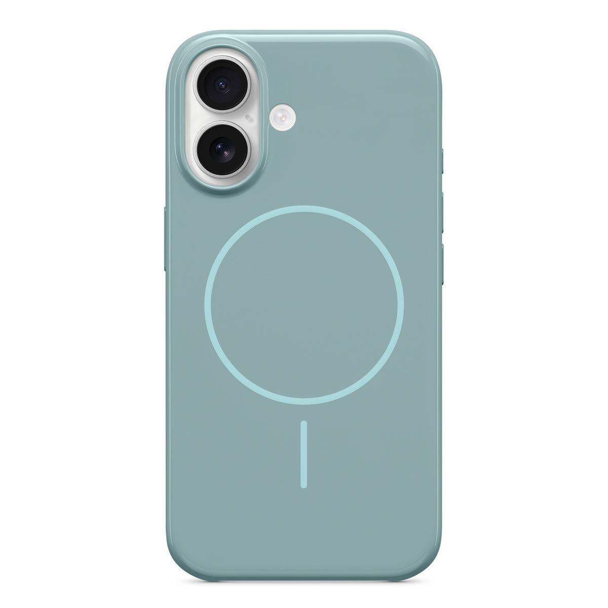 Close-up of Beats iPhone 16 Case with MagSafe in Riptide Blue