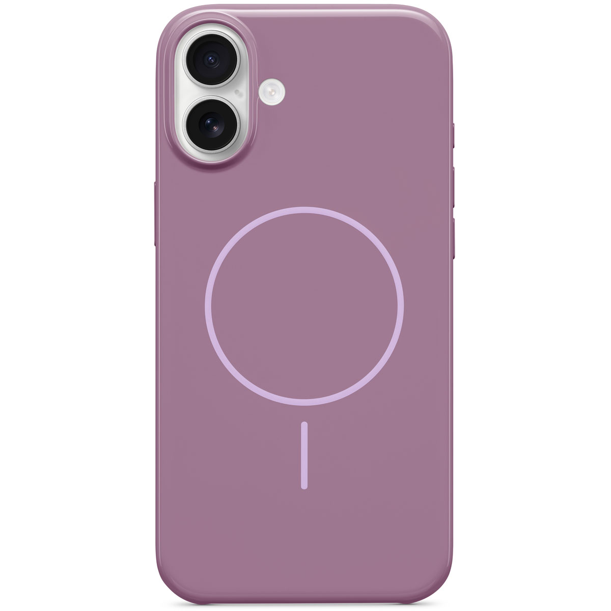 Nahaufnahme des Beats iPhone 16 Plus Case mit MagSafe in  der Farbe Abendlila