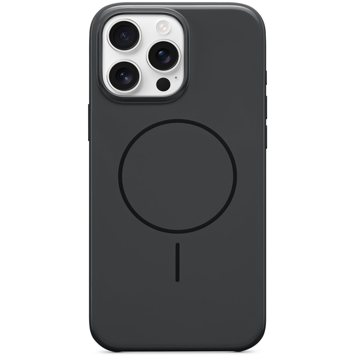 Primer plano de la funda Beats con MagSafe para iPhone 16 Pro Max en Negro medianoche