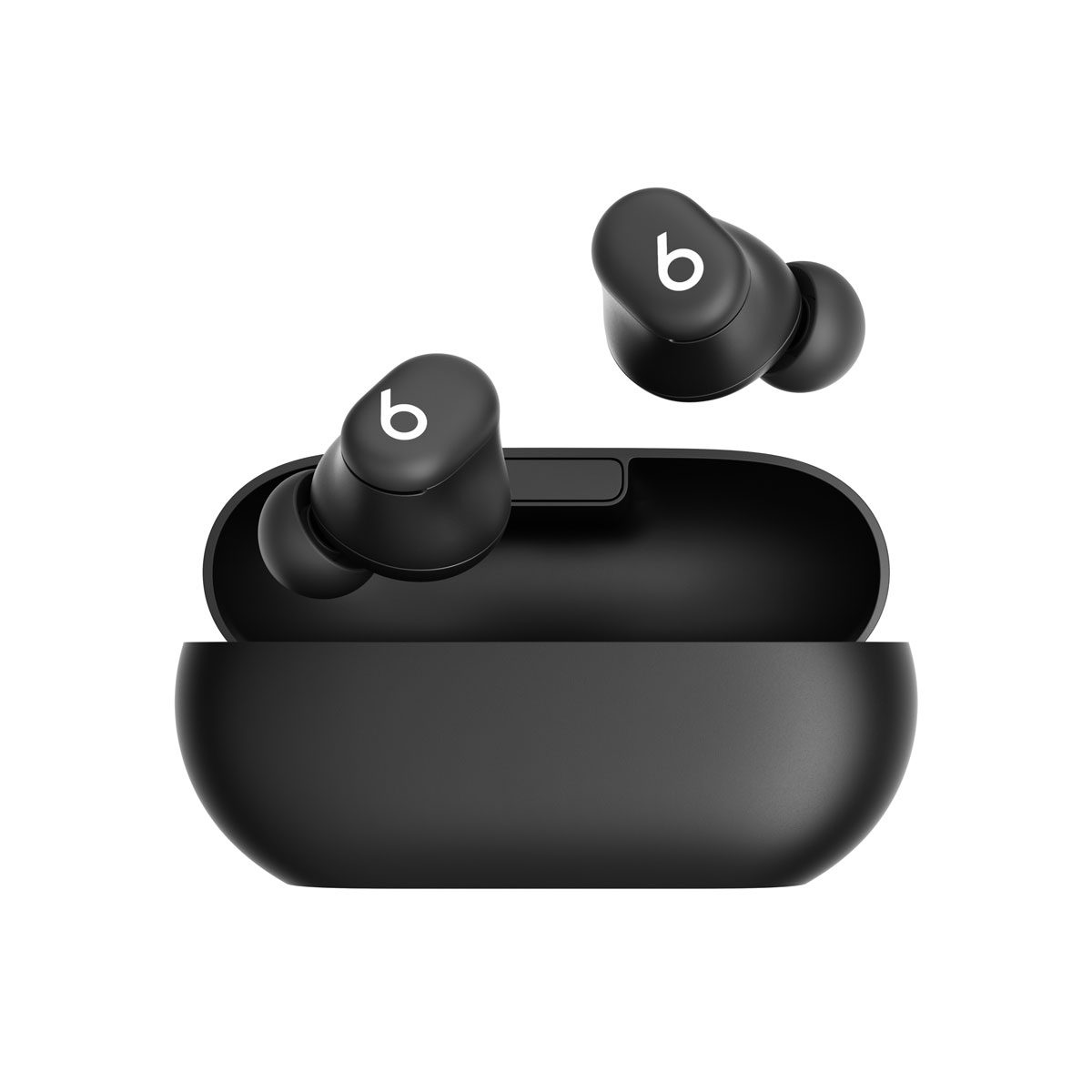 Close-up of Beats Solo Buds in Matte Black