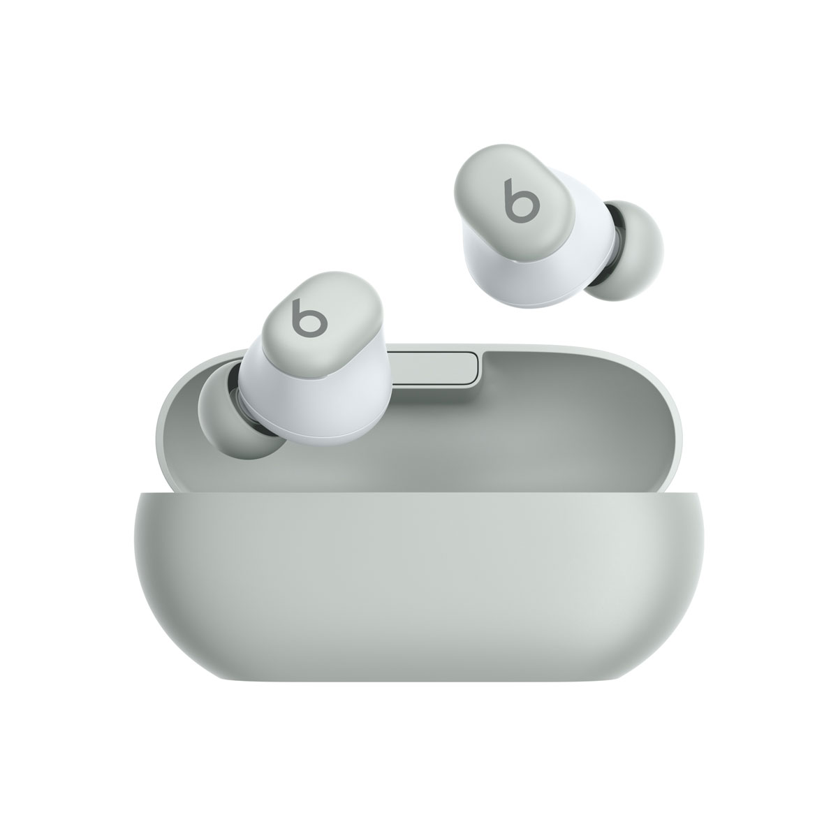 Gros plan sur les écouteurs Beats Solo Buds Gris orage