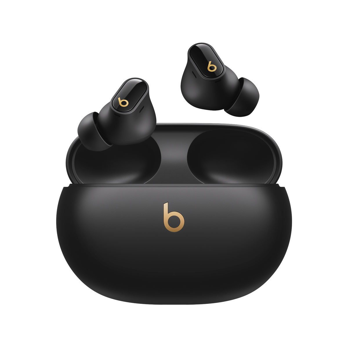 Primer plano de los Beats Studio Buds + en Negro