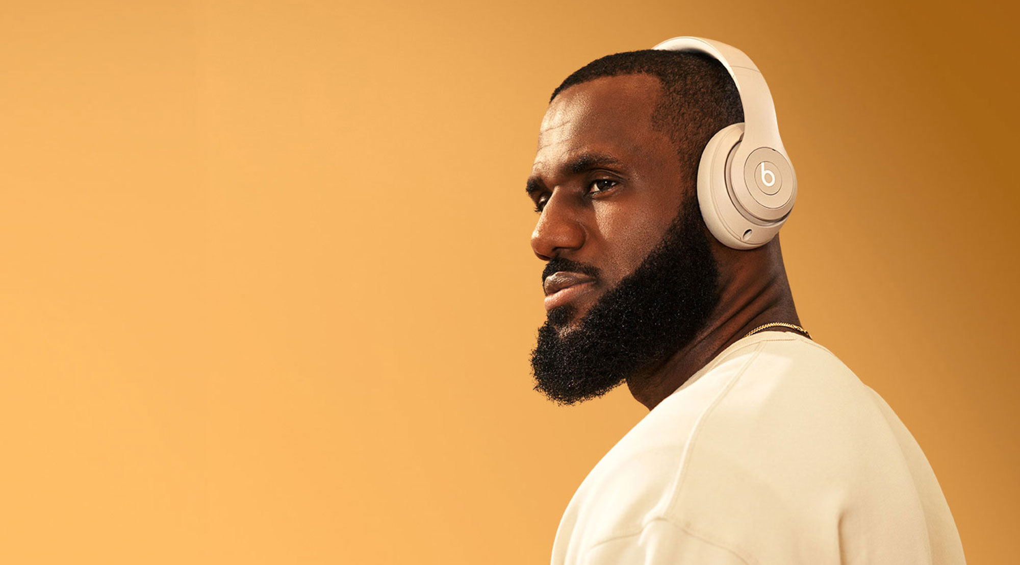 Lebron James wearing Studio Pro in Sandstone.