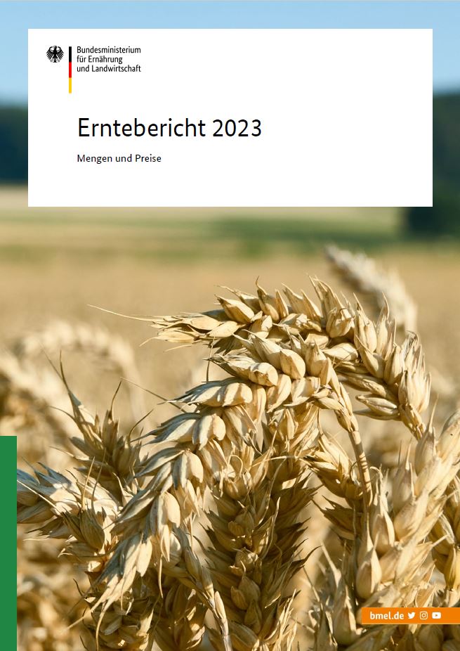 Deckblatt des Ernteberichts 2023