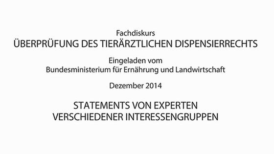 Fachdiskurs Überprüfung des tierärztlichen Dispensierrechts