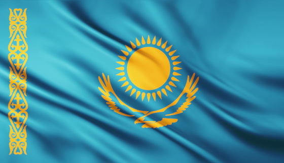 Flagge Kasachstan