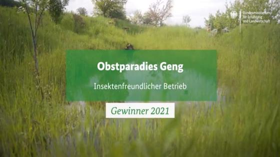 Startbild des Preisträgerfilms zum Obstparadies Geng