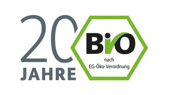 Logo zum Jubiläum 20 Jahre Bio-Siegel