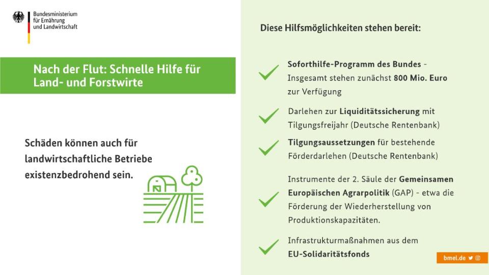 Die wichtigsten Hochwasser-Soforthilfen