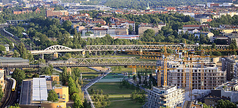 Luftaufnahme des Berliner Stadtbezirks Schöneberg