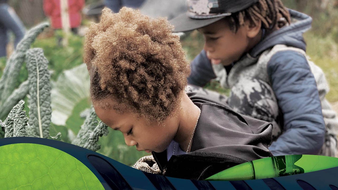 Two children outdoors