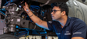 Man working on a Boeing product