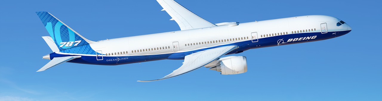 787-10 in flight