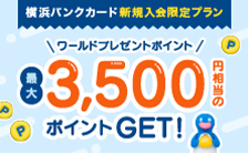 横浜バンクカード　新規入会限定プラン（常設プラン）