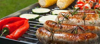 Lebensmittel werden gegrillt