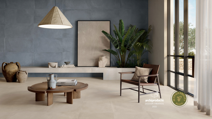 CAESAR lancio Prima Avio 120x120 Chalk 120x120 Ecru 60x60 LIVING14