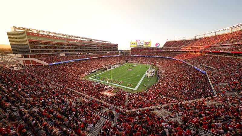 Large Stadium with fans