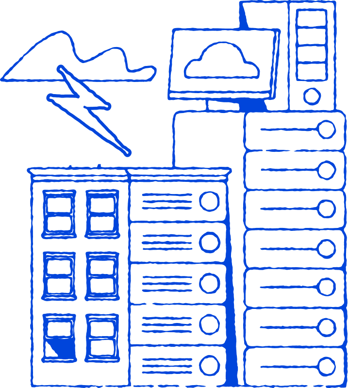 illustration of servers