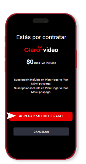 Paso 5 –Registro Claro Video en Postpago Claro Colombia 