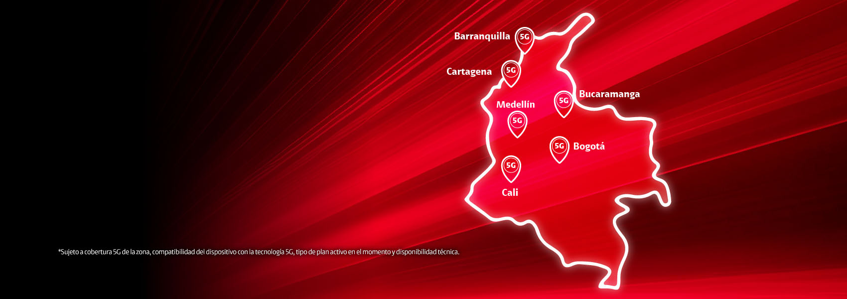 Mapa de cobertura 5G