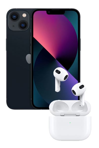 iPhone 13 5G + Apple AirPods 3rd Gen With MagSafe 