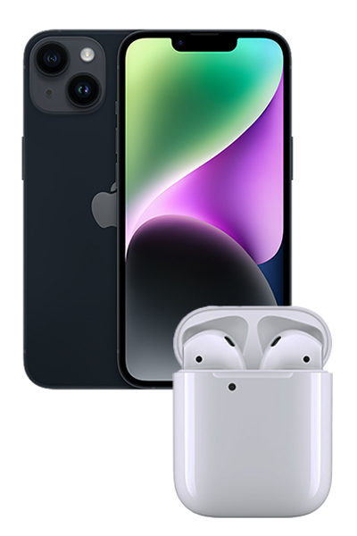 iPhone 14 5G + Apple AirPods 2nd Gen 