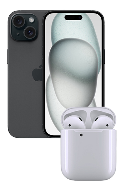 iPhone 15 5G + Apple AirPods 2nd Gen 