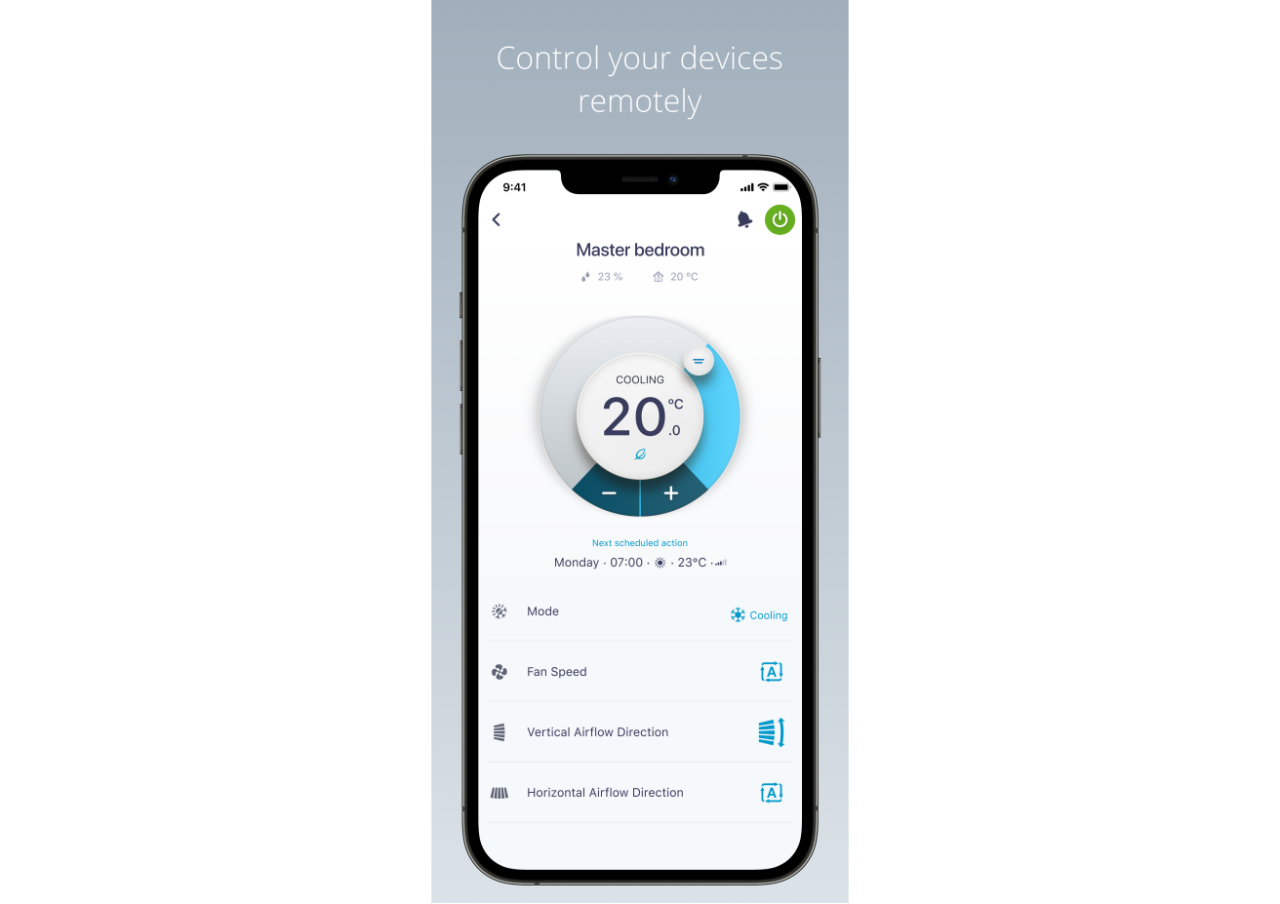 Cooling controller on the Daikin Residential Controller 