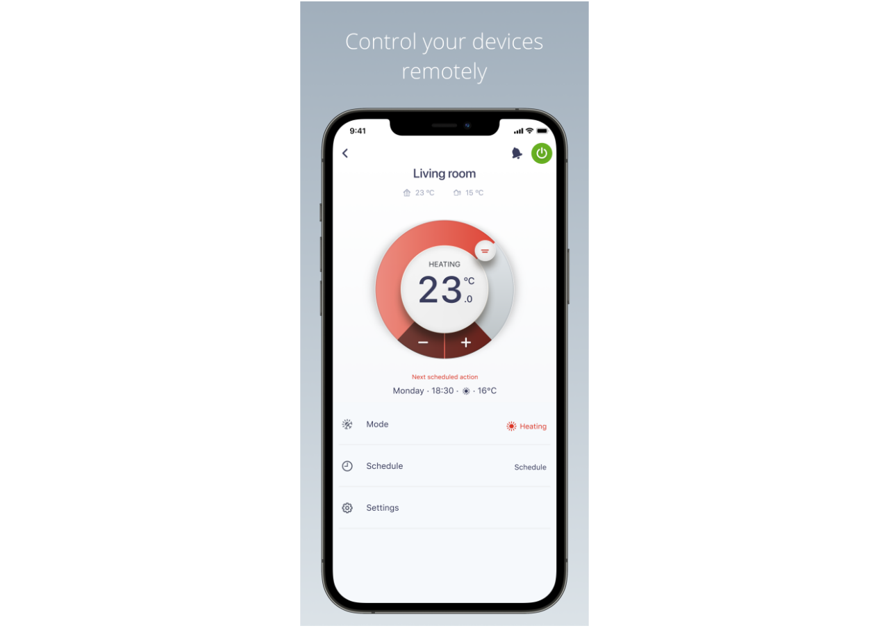 Heating controller on the Daikin Residential Controller 