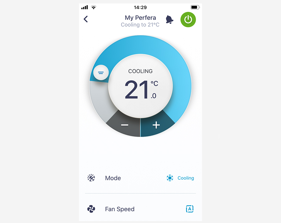 Cooling controller on the Daikin Residential Controller 