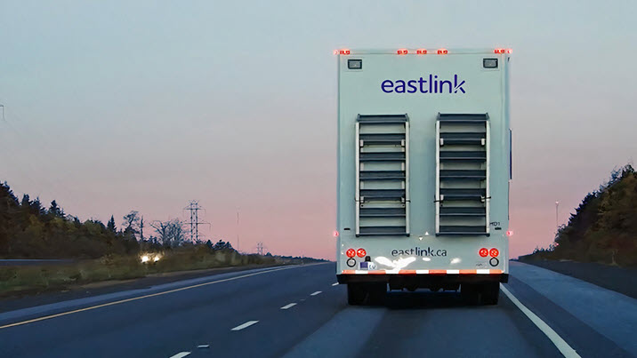 An Eastlink truck on a highway.