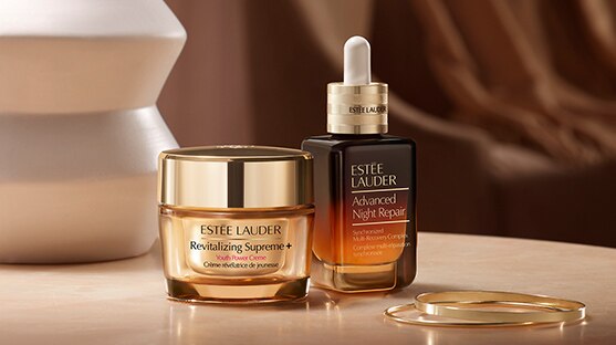 photo of Estee Lauder power pair Advanced Night Repair Serum and Revitalizing Supreme+ Moisturizer