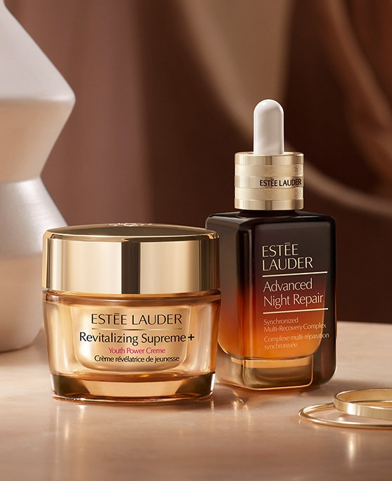 photo of Estee Lauder power pair Advanced Night Repair Serum and Revitalizing Supreme+ Moisturizer