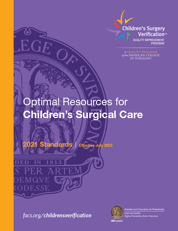 Childrens Surgery Verification Standards