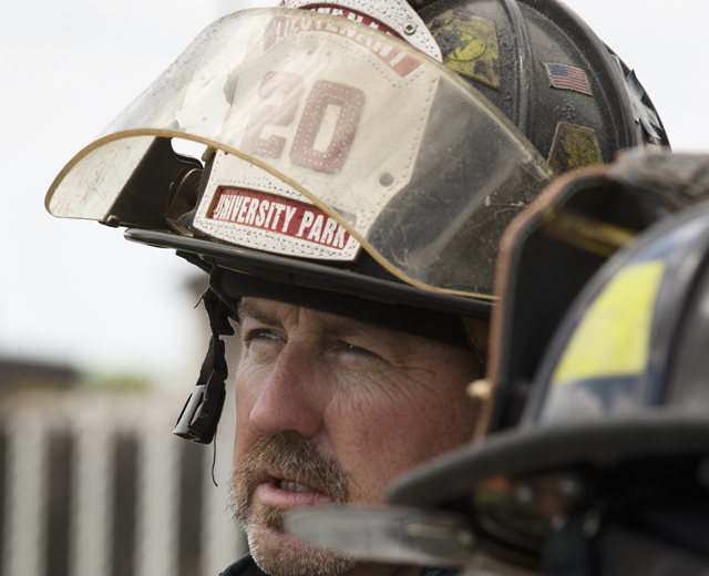 Firefighter close up