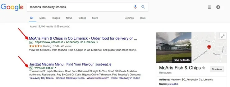 Restaurant SEO with Google Ads